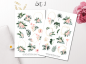 Preview: Sommerblumen Sticker Set